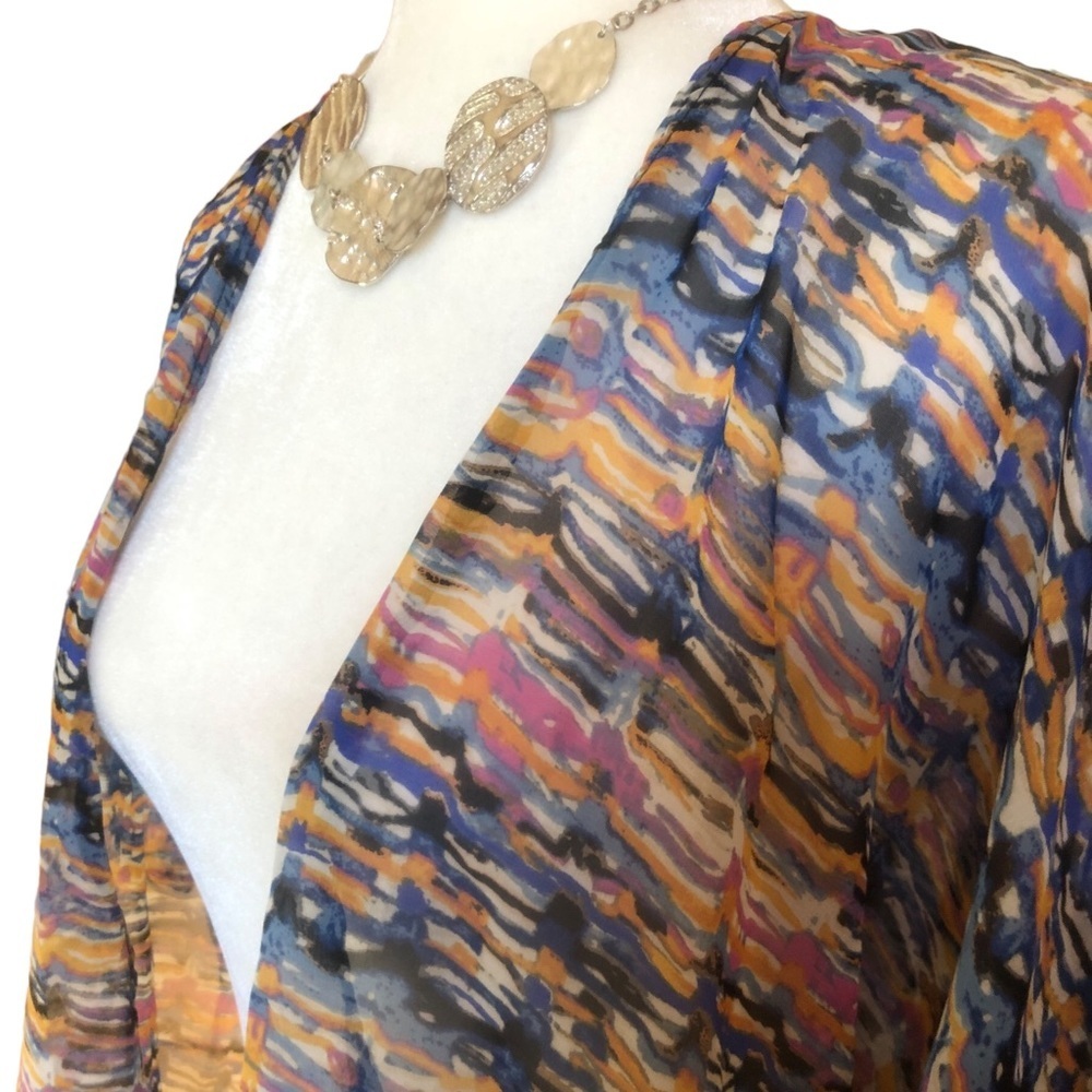 🇺🇸 BUNDLE ONLY - 5/$15 LuLaRoe “Bianca” Sheer Pastel Watercolor Cardigan - Picture 2 of 3
